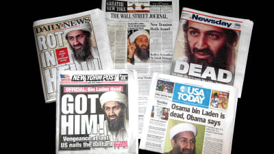Amerikanska tidningsrubriker efter att Usama bin Ladin dödats