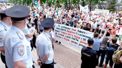 Demonstration i Chabarovsk.