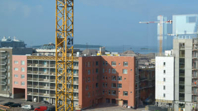Havsutsikt från ny studentbostad på sjunde våningen