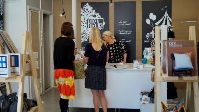 Pop up-butiken La Fontain i Jakobstad.