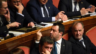 Matteo Salvini talar i senaten 12.2.2020