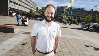 Niklas Nyberg på Vasa torg