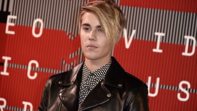 Justin Bieber på röda mattan, VMA augusti 2015.