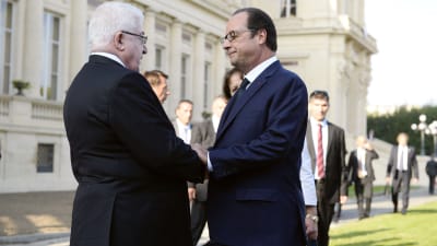 Francois Hollande och Fuad Masum