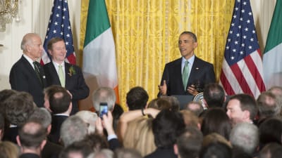 Firande av St Patricks Day i Vita Huset med president Barack Obama, vicepresident Joe Biden och Irlands premiärminister Enda Kenny.
