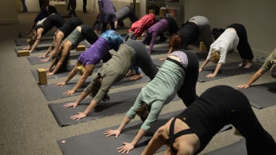 Yogaklass i USA