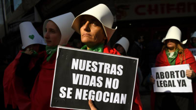 Demonstration för abort i Argentina, juli 2018.
