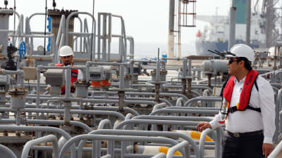 Oljeterminal i södra Iran.