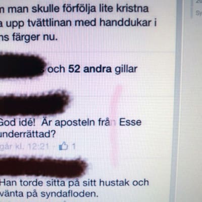 Toimittajan kirjoitus omalla Facebook-sivulla suututti osan Österbottens Tidning -lehden tilaajista.