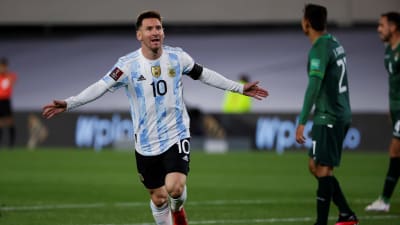 Lionel Messi jublar.