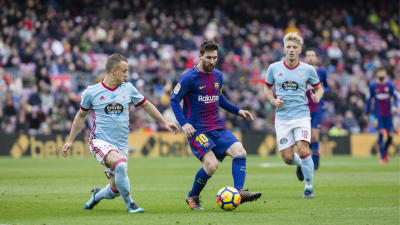 Lionel Messi i matchen Barcelona-Celta Vigo. 