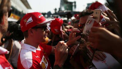 Kimi Räikkönen är populär vid Monza-banan.