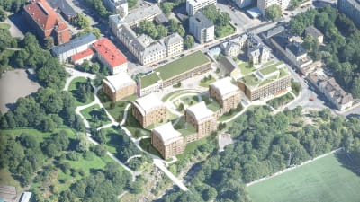 En arkitekts vision över smedsgatan vid Samppalinnabacken