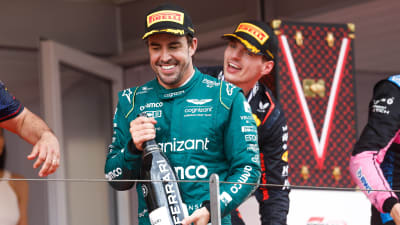 Fernando Alonso och Max Verstappen.