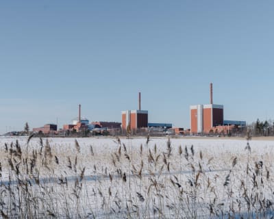 Olkiluoto kraftverk vintertid.