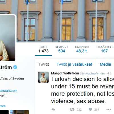 Margot Wallströmin twitter