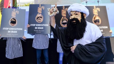 Arkivbild från en demonstration i Bryssel sommaren 2019 mot avrättningarna i Iran. 