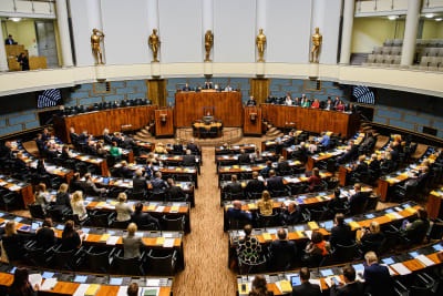 Riksdagen samlad under budgetförhandlingarna 20 september.