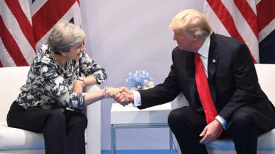 Theresa May och Donald Trump