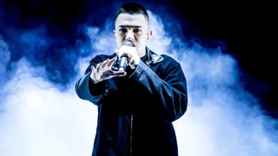 Den svenska artisten Liamoo under genrepet till Melodifestivalen i Göteborg 2018