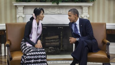 Aung San Suu Kyi och Barack Obama