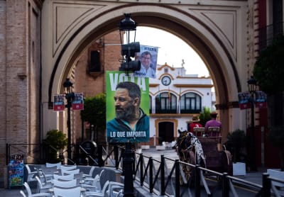 Kampanj för val i Spanien.