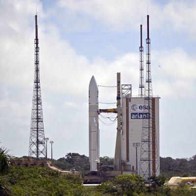 Ariane 6:n laukaisupaikka Guyanan avaruuskeskuksessa Kouroussa.