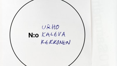 Röstsedel där det står Urho Kekkonen. 