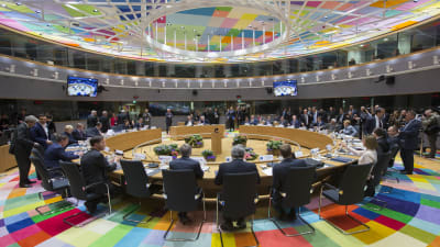 EU-ledarna samlades i Europabyggnaden på lördagen, Storbritannien var inte inbjudet. 29.4.2017
