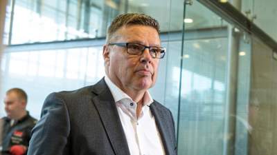 Entinen huumepoliisin päällikkö Jari Aarnio Jari Aarnio Helsingin käräjäoikeudessa 02.10.2018