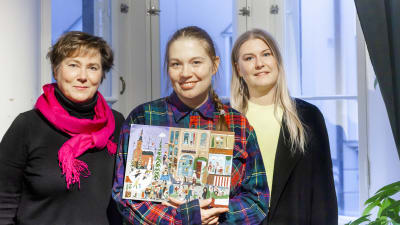 Teamet bakom BUU-klubbens julkalender 2020 är Ann-Catrin Rosenberg, Sanna Mander och Elin Sundell.