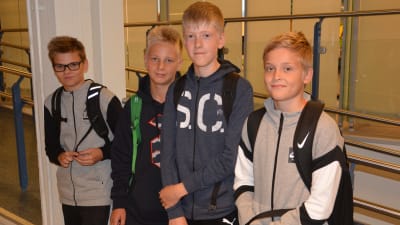 Eddie Krook, Atte Timmerbacka, Mathias Åkerman och Oliver Pada.