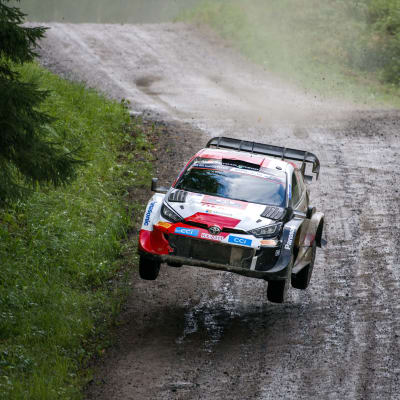 Kalle Rovanperä Myhinpää EK:lla Jyväskylän MM-rallissa 4.8.2023.