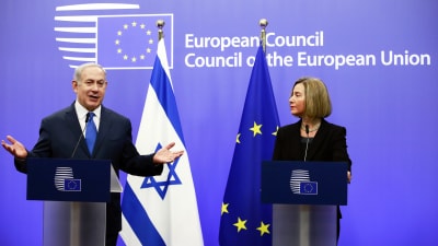 Israels premiärminister Benjamin Netanyahu och EU:s utrikeschef Federica Mogherini