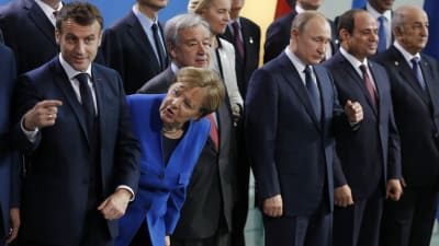 Världsledare samlades i Berlin 19.1.2020 för att diskutera läget i Libyen
