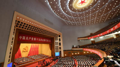 Det kinesiska kommunistpartiets avslutande session under partikongressen, 24.10.2017.