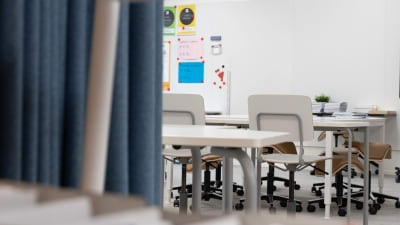 Klassrum i Söderkulla skola i Sibbo 