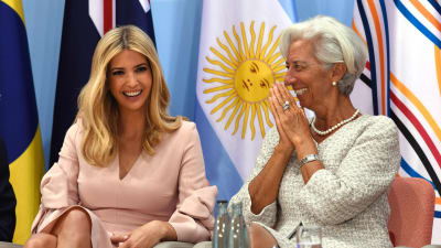 Ivanka Trump och Internationella valutafondens chef Christine Lagarde