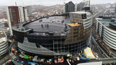 Den nya hockeyarenan i Tammerfors byggs.