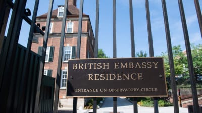 Brittiska ambassadbyggnader i Washinton fotograferade 10.7.2019.