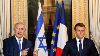 Benjamin Netanyahu och Emmanuel Macron