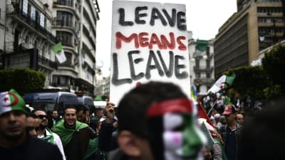 Demonstration mot regeringen i Algeriets huvudstad Alger