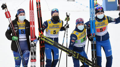 Krista Pärmäkoski, Laura Mononen, Kerttu Niskanen och Johanna Matintalo åkte i Finlands förstalag.