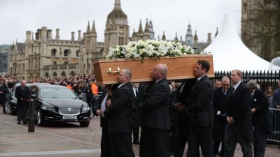 Stephen Hawkings begravning i Cambridge. 