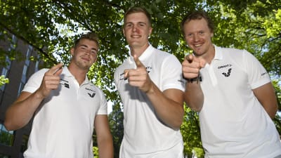 Finlands spjutherrar Toni Keränen, Oliver Helander och Lassi Etelätalo.