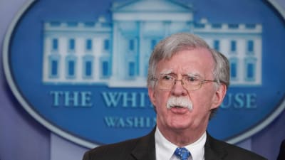 Säkerhetsrådgivaren John Bolton under en presskonferens i Vita huset i januari 2019.