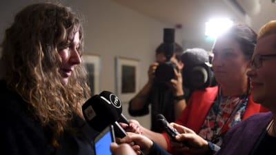 Ordföranden för postfacket PAU Heidi Nieminen på riksförlikningsamannens byrå den 18 november 2019.