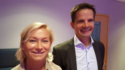 Annika Lindgren och Nils Nyman, barnbarn till Astrid Lindgren. 2016 i Göteborg.