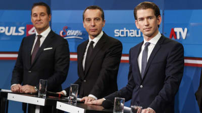 Heinz-Christian Strache, Christian Kern,  Sebastian Kurz