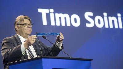 Timo Soini på partikongressen i Jyväskylä den 10 juni 2017.